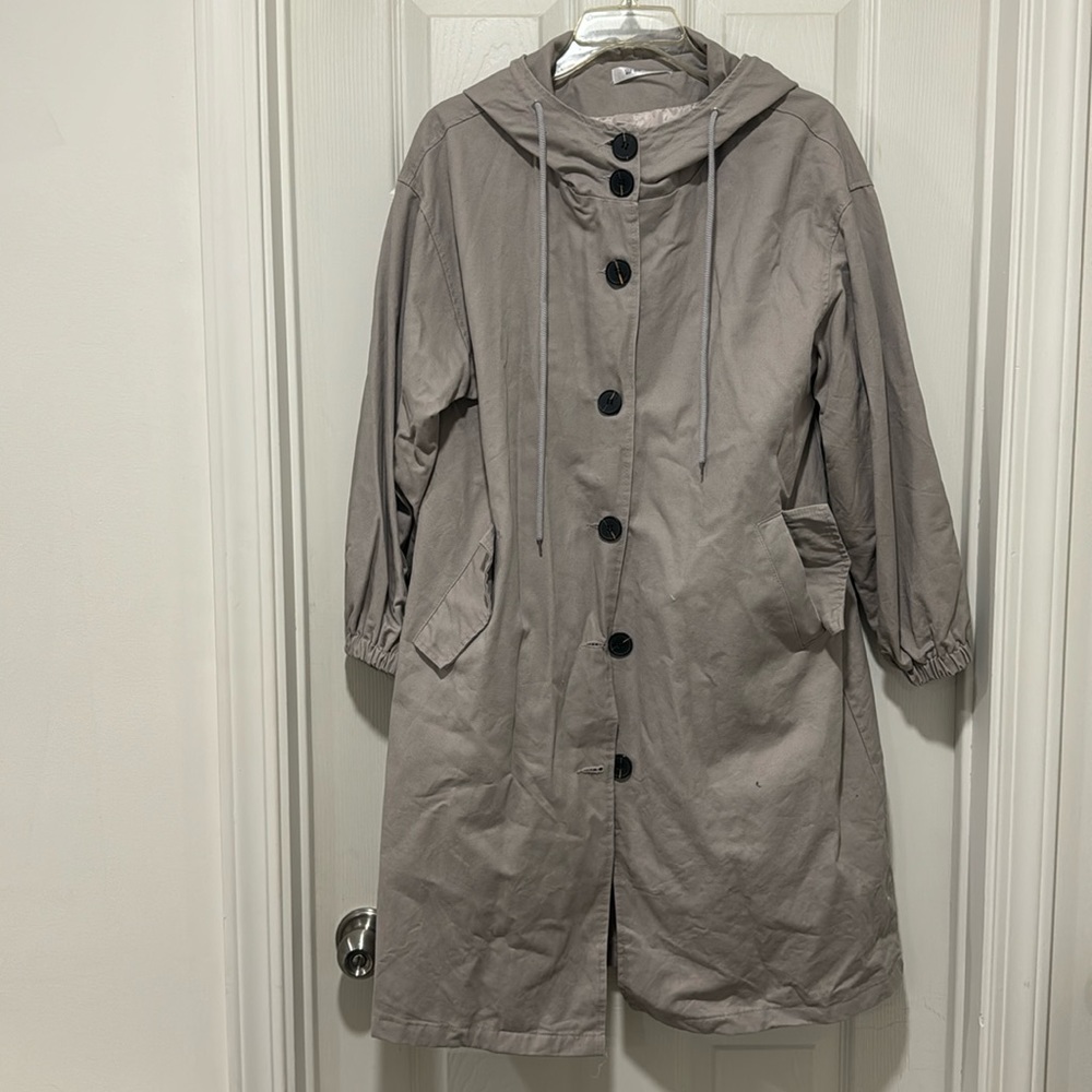 Hooded anorak dusty pink one size